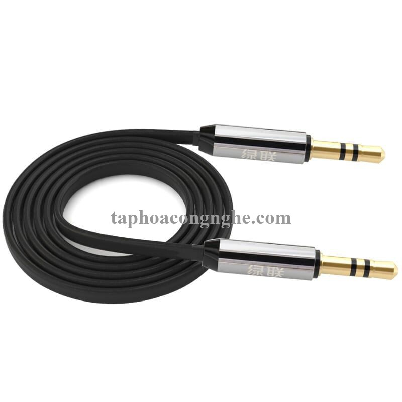 Ugreen 10731 5M màu Đen Cáp âm thanh 2 đầu 3.5mm dương dây dẹt 10731 30010731